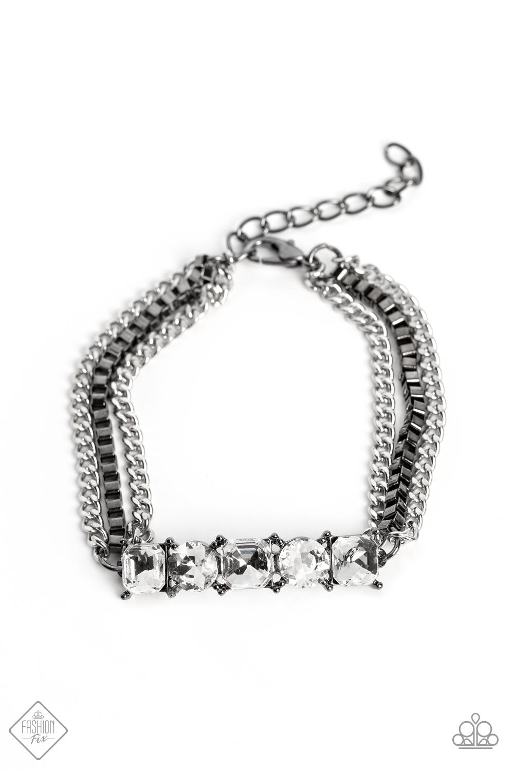 Paparazzi Tyrant Treasure - Black Bracelet- November 2023- Fashion Fix-Paparazzi Jewelry Images 
