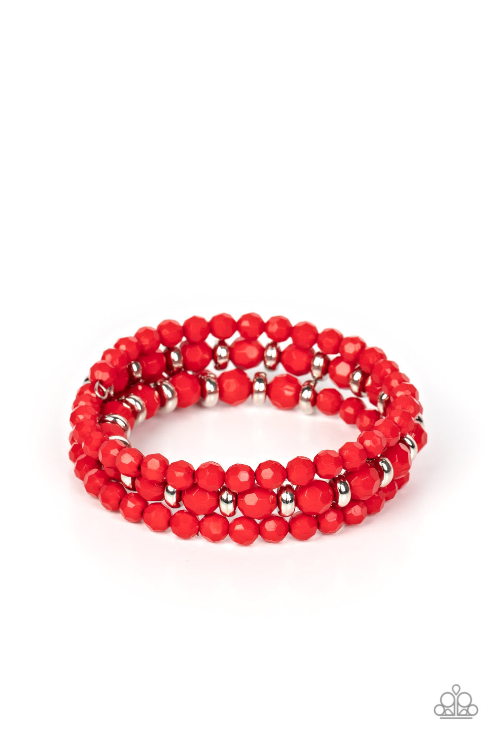 Paparazzi Its a Vibe - Red Bracelet -Paparazzi Jewelry Images 