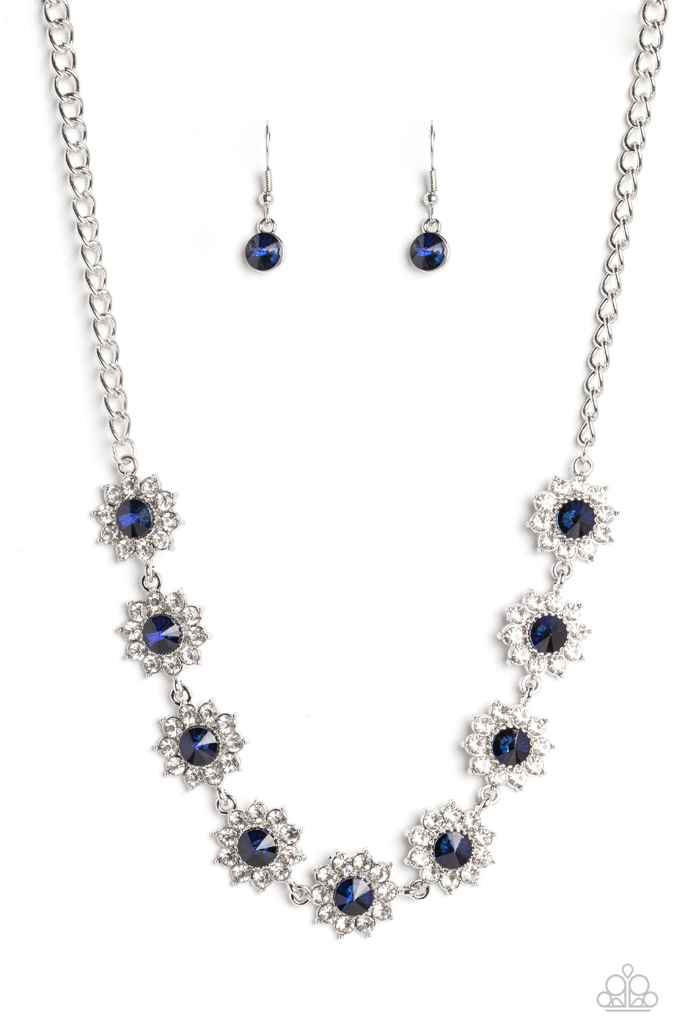 Paparazzi Blooming Brilliance - Blue Necklace -Paparazzi Jewelry Images 