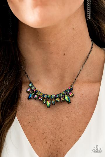 Wish Upon A ROCK STAR - Multi Oil Spill Necklace