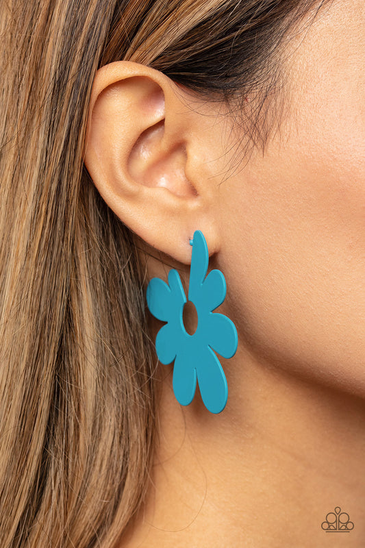 Paparazzi Flower Power Fantasy - Blue Earrings 