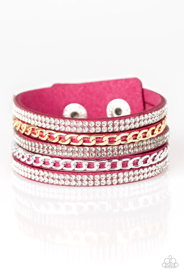 Paparazzi Fashion Fiend - Pink Urban Bracelet