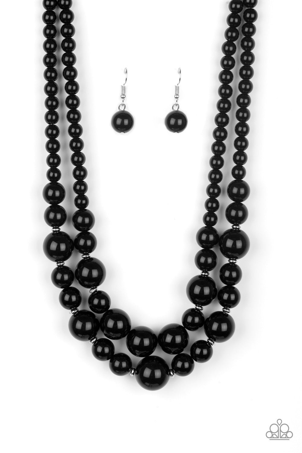 Paparazzi The More The Modest - Black Necklace -Paparazzi Jewelry Images 