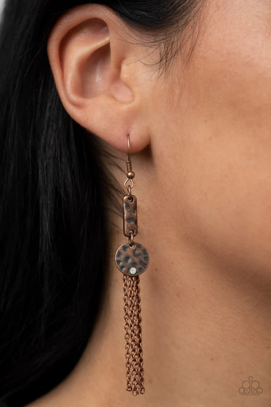Paparazzi Twinkle Twinkle Little Trinket - Copper Earrings