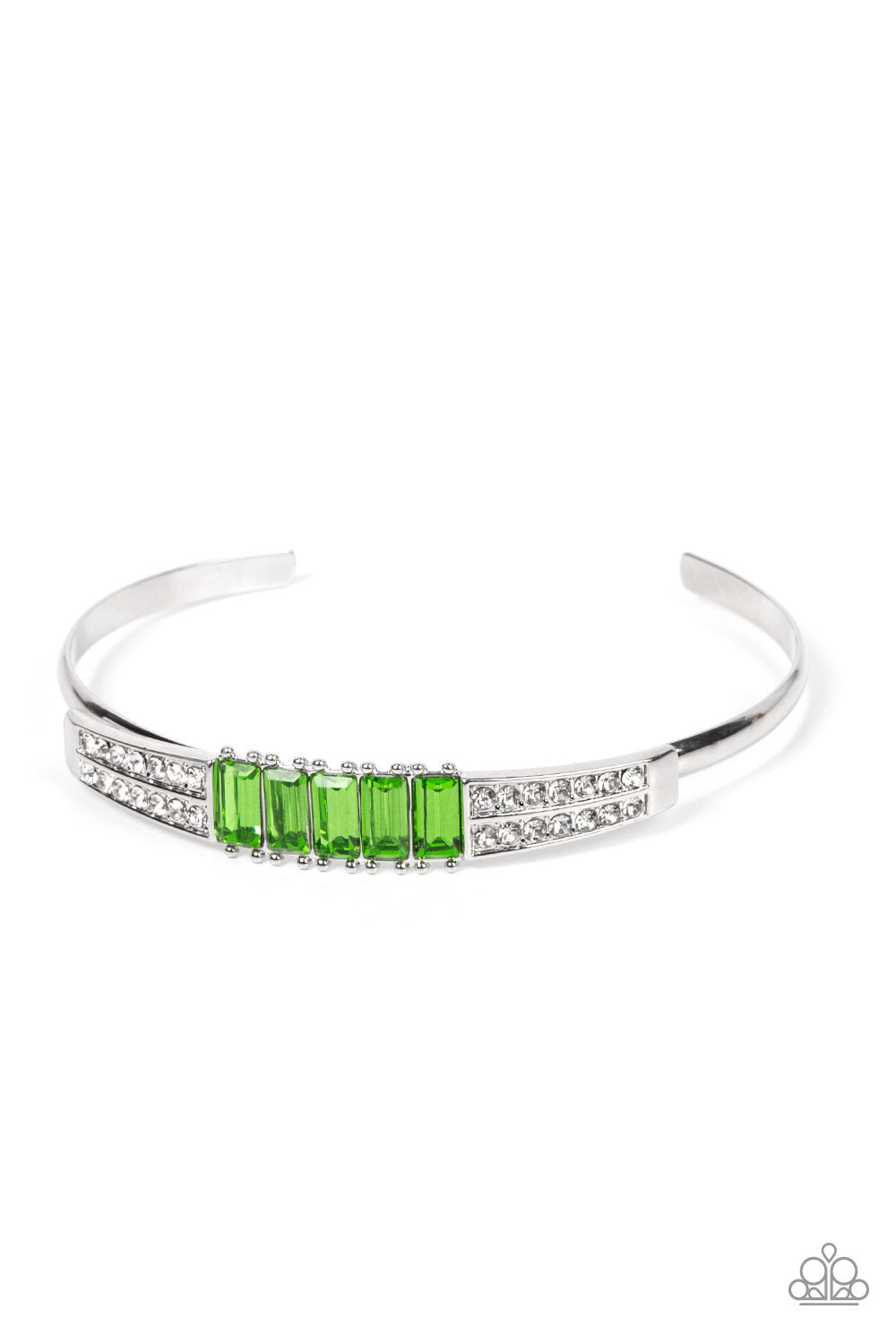 Paparazzi Spritzy Sparkle - Green Bracelet -Paparazzi Jewelry Images 