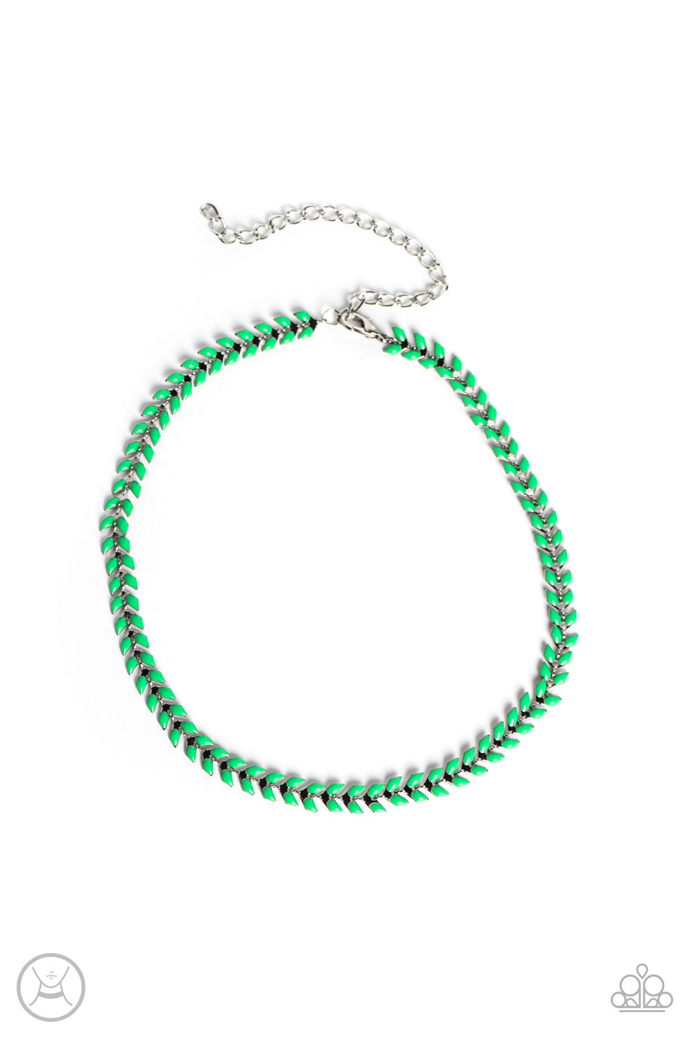 Paparazzi Grecian Grace - Green choker necklace- Paparazzi Jewelry 2023 Empower Me Pink Exclusive