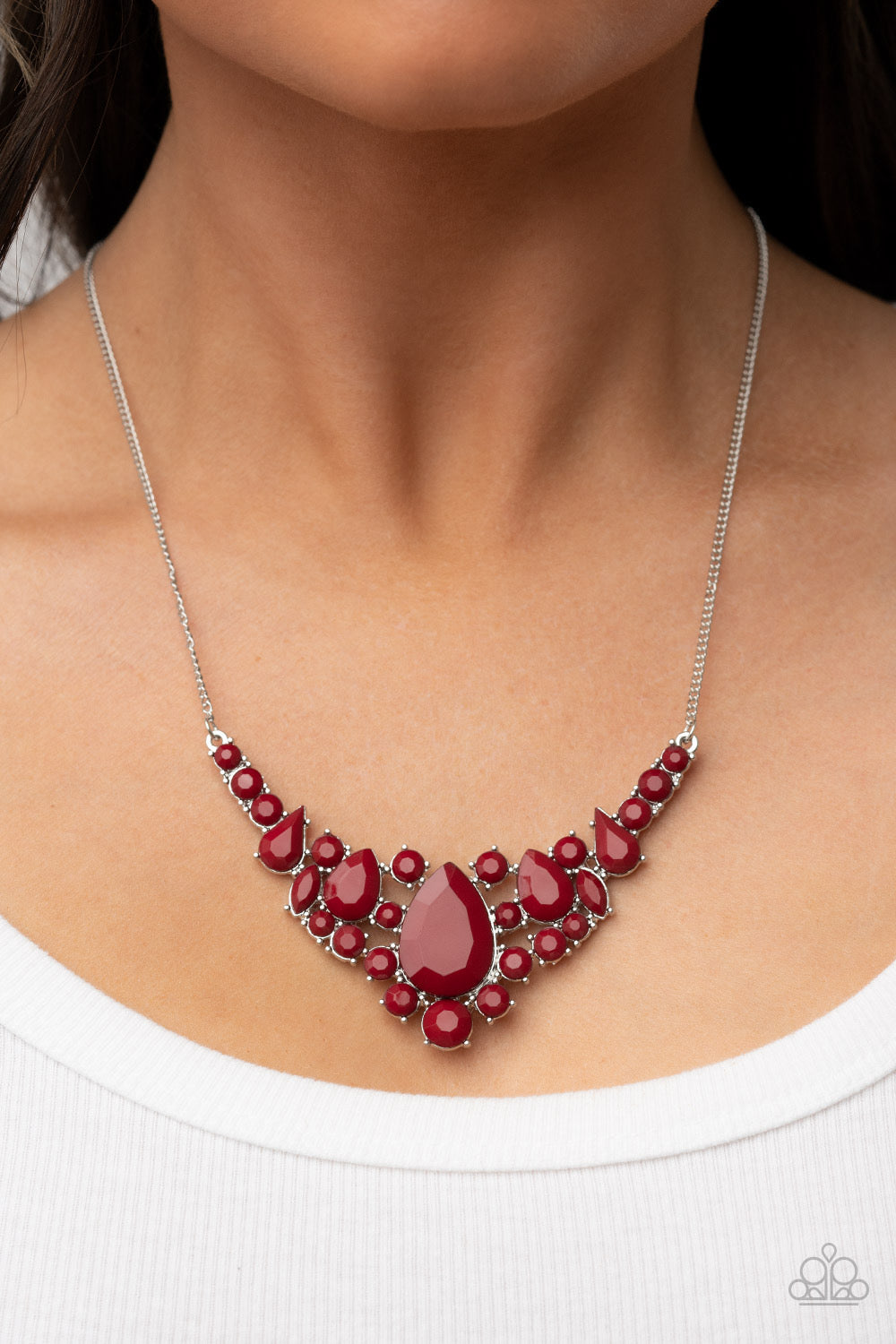 Dazzling Dahlia - Red Necklace - Paparazzi Accessories – Bedazzle Me Pretty  Mobile Fashion Boutique