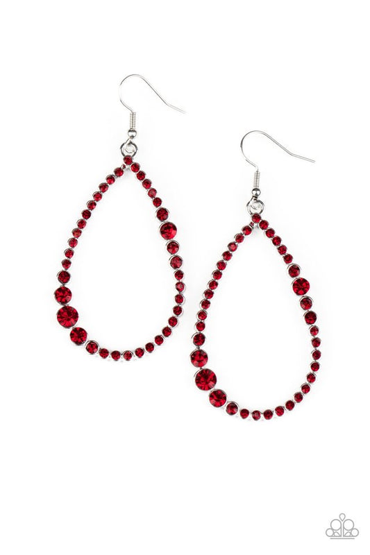Paparazzi Earring ~ Diva Dimension - Red earrings -Paparazzi jewelry images