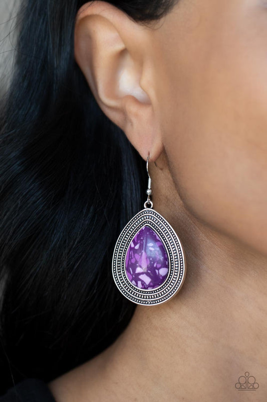 A Finishing Touch Terrazzo Tundra - Purple Earrings
