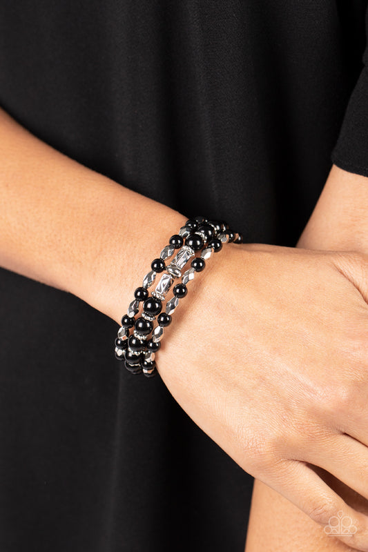 A Finishing Touch Colorfully Coiled - Black Bracelet