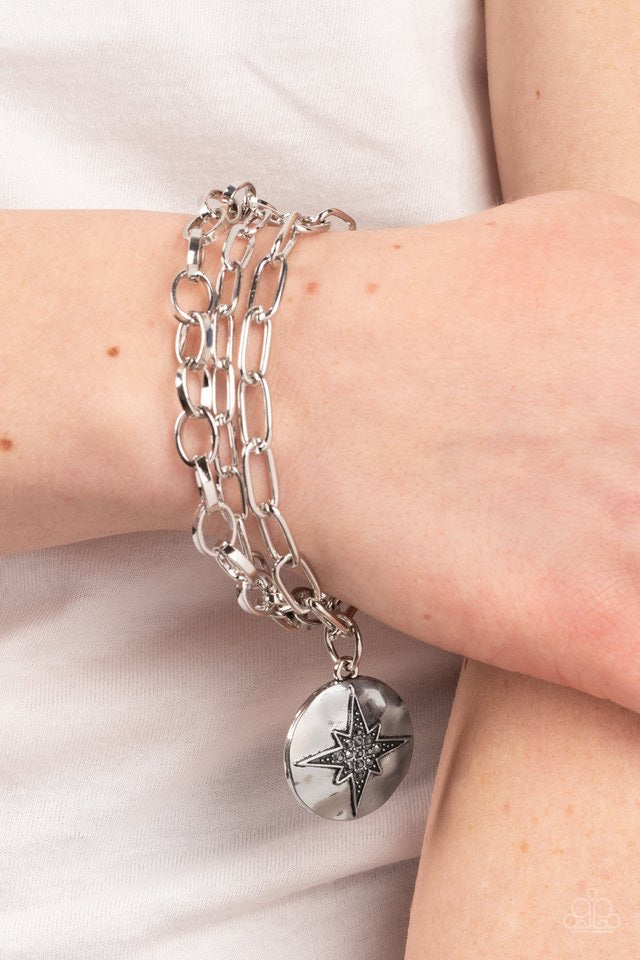 Paparazzi True North Twinkle - Silver Bracelet - A Finishing Touch Jewelry