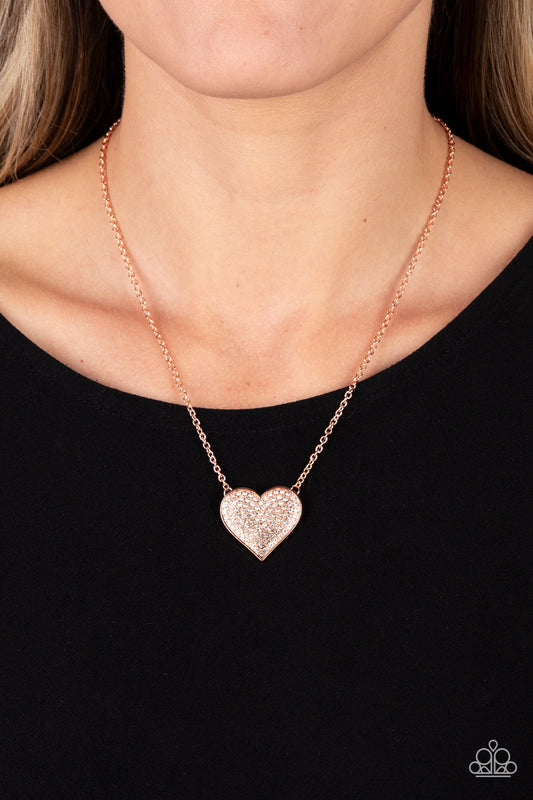 Paparazzi Spellbinding Sweetheart - Copper Necklace -Paparazzi Jewelry Image