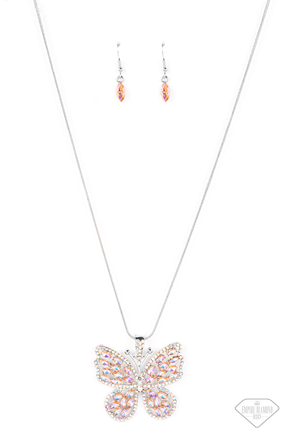 Paparazzi Fame and FLUTTER - Multi Butterfly Necklace - Empire Diamond Exclusive