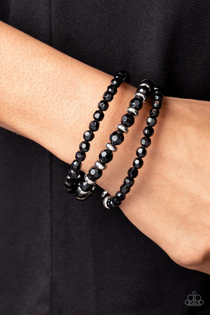 Paparazzi It’s A Vibe - Black Bracelet - Infinity Bracelets Paparazzi jewelry images