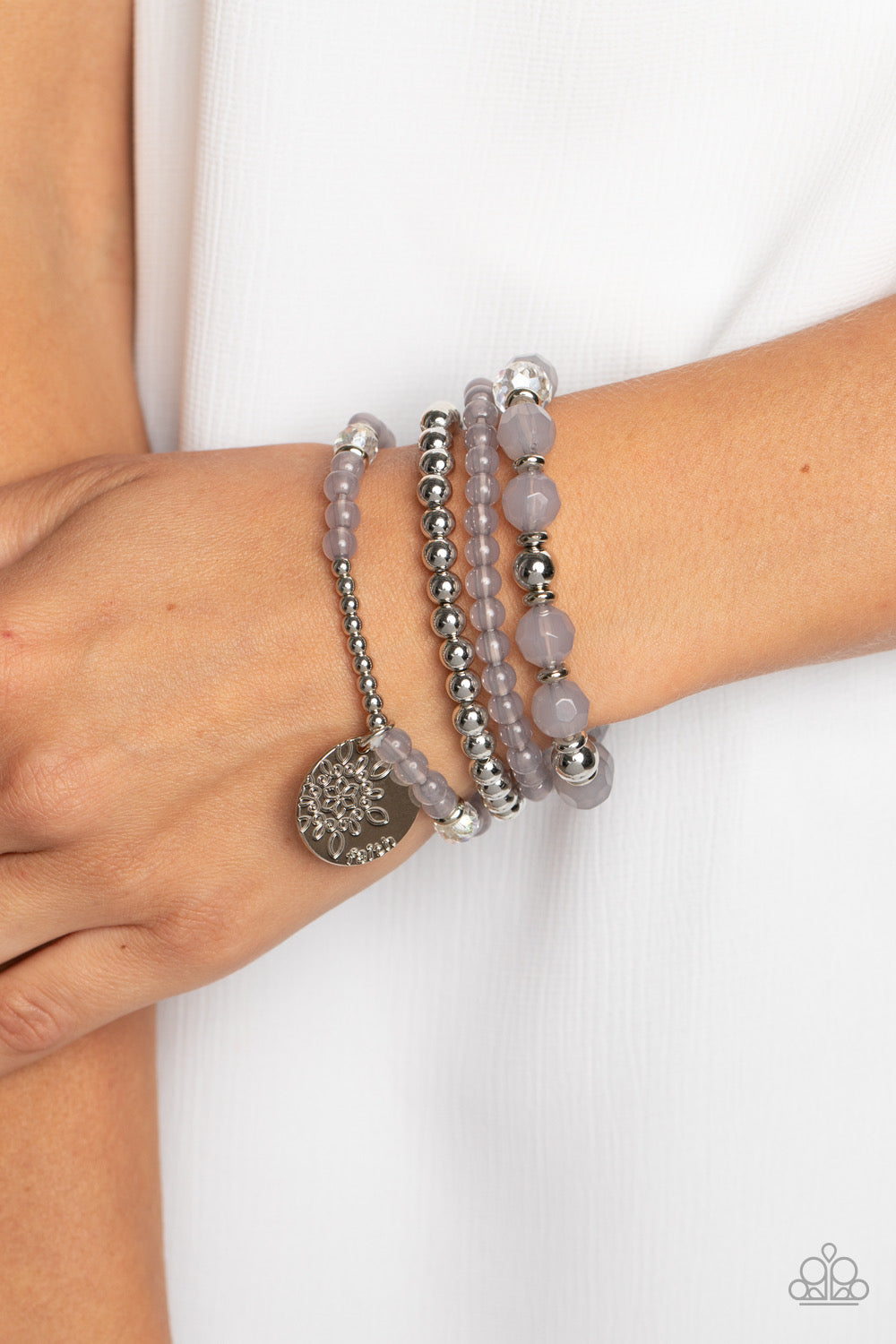 Surfer Style - Silver Bracelet - Charm Bracelets for Women Paparazzi jewelry images