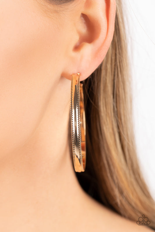 A Finishing Touch Monochromatic Magnetism - Gold Earrings