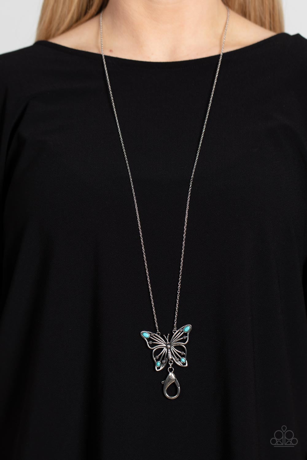 Paparazzi Badlands Butterfly - Blue Necklace - A Finishing Touch Jewelry