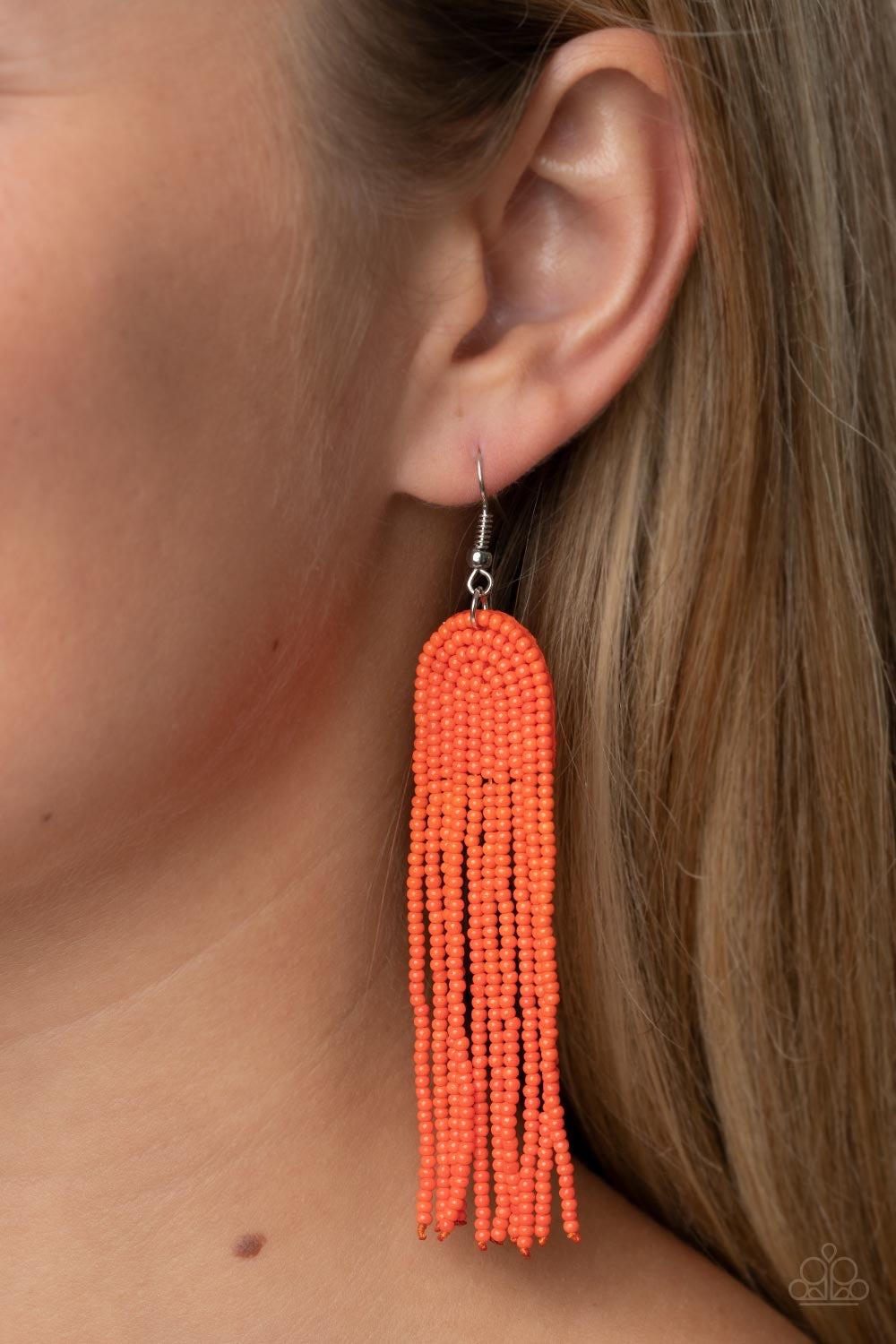 Paparazzi Right as RAINBOW - Orange Earrings -Paparazzi Jewelry Images 