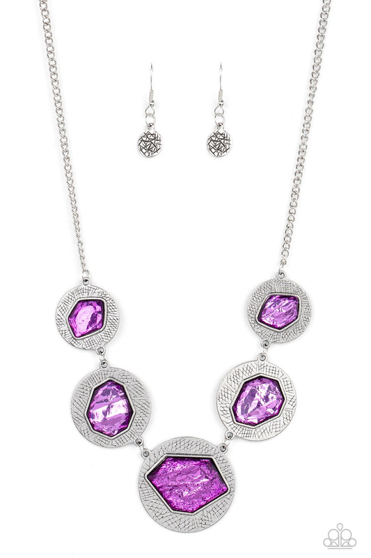 Paparazzi Raw Charisma - Purple Necklace - A Finishing Touch Jewelry