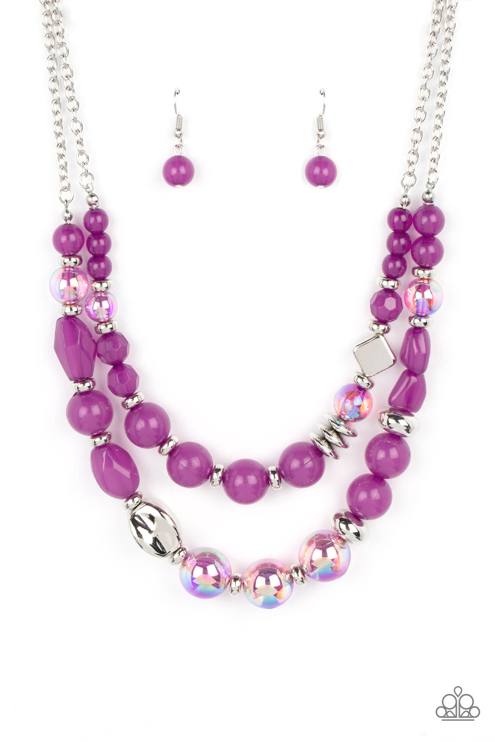 Paparazzi Mere Magic - Purple Necklace -Paparazzi Jewelry Images
