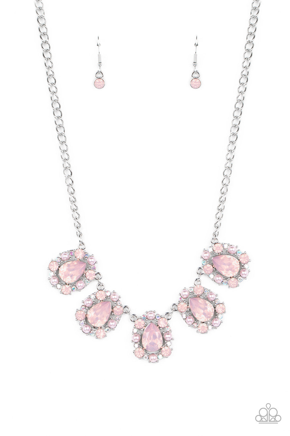 Paparazzi Pearly Pond - Pink Necklace -Paparazzi Jewelry Images 