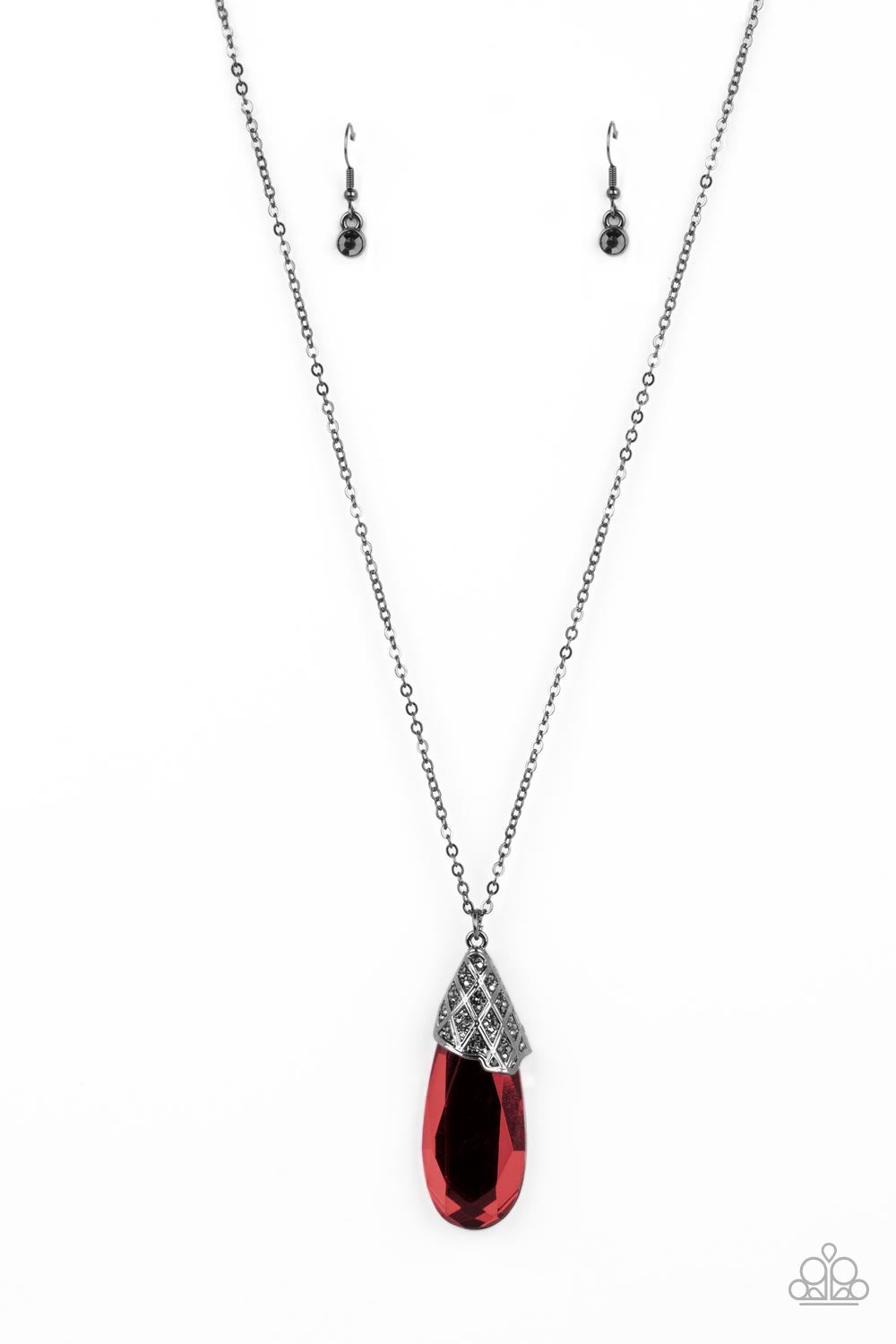 Paparazzi Dibs on the Dazzle - Red Necklace -Paparazzi Jewelry Images