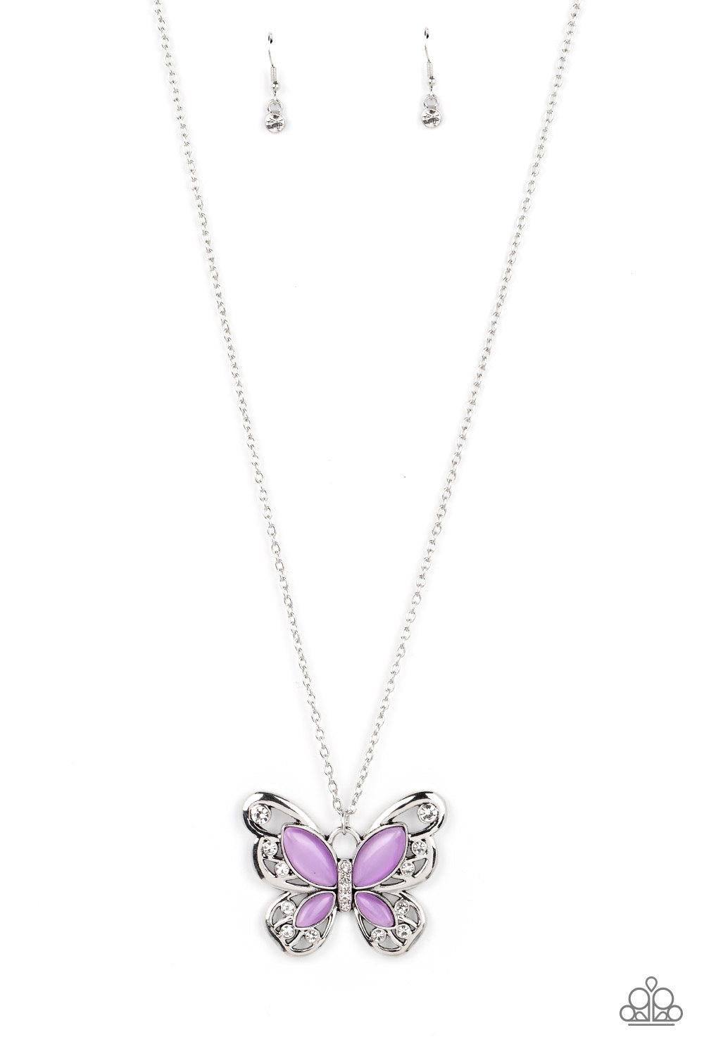 Paparazzi Wings Of Whimsy - Purple Butterfly Necklace 