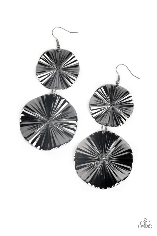 A Finishing Touch In Your Wildest FAN-tasy - Black Earrings