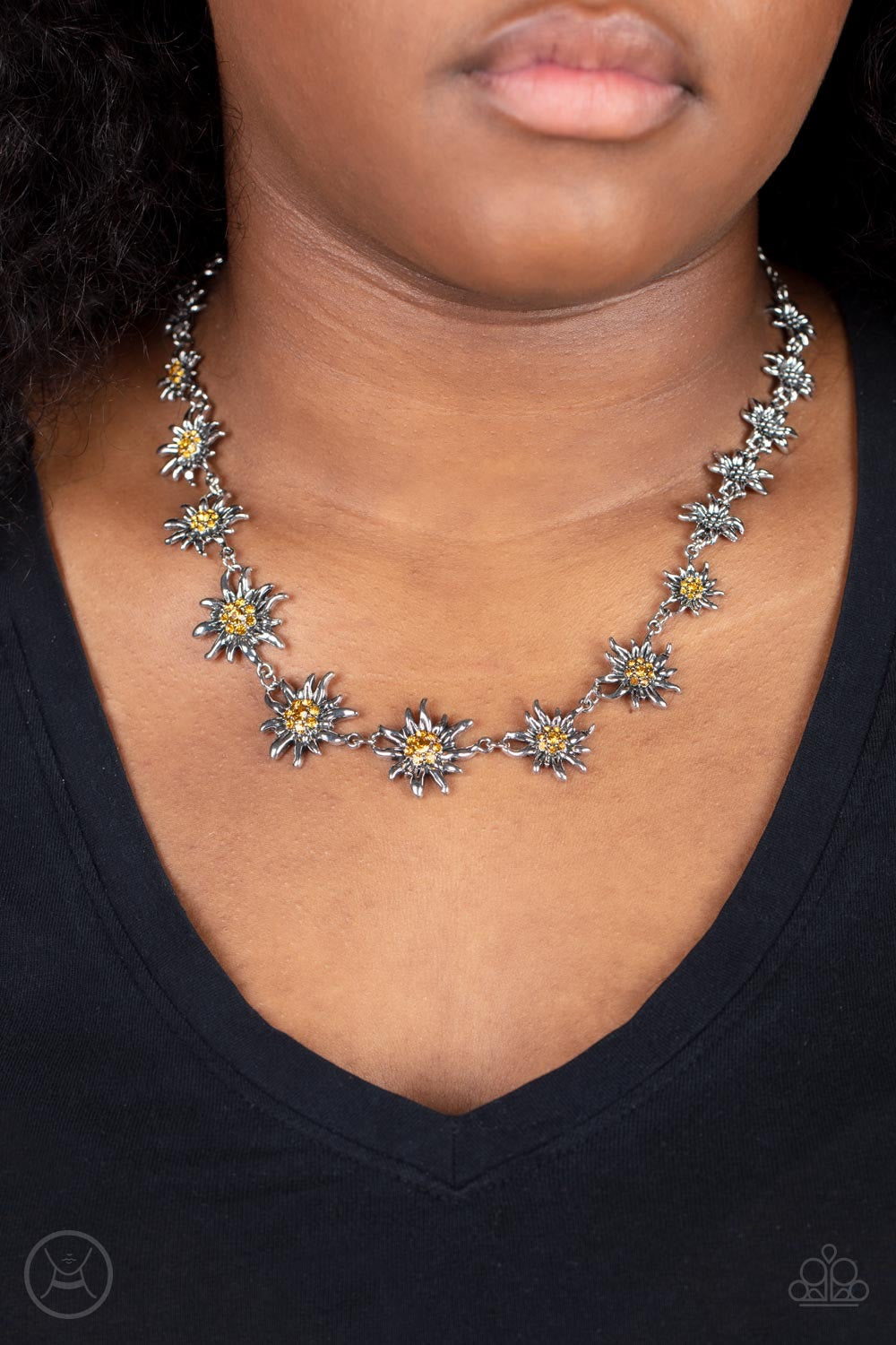 ​Get Up and GROW - Yellow Necklace-Paparazzi Jewelry Images 
