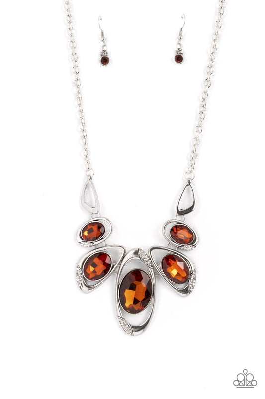 A Finishing Touch Hypnotic Twinkle - Brown Necklace