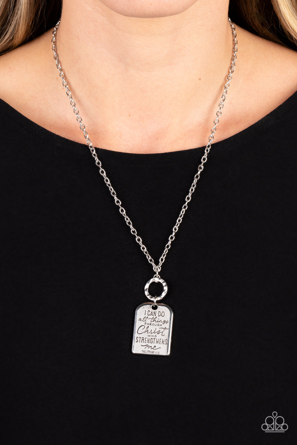 Paparazzi Persevering Philippians - Silver Necklace