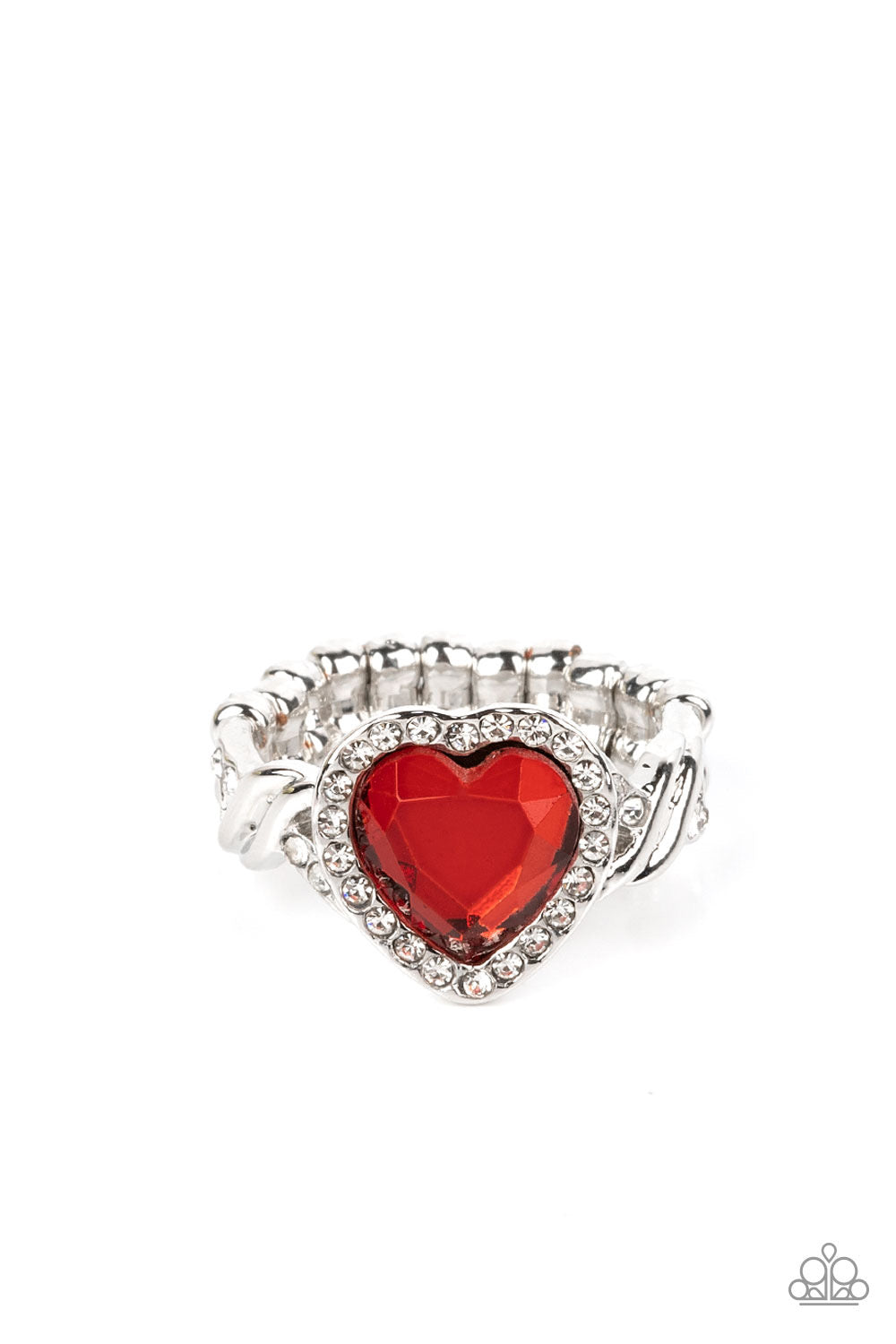 Paparazzi Committed to Cupid - Red Ring-Paparazzi Jewelry Images