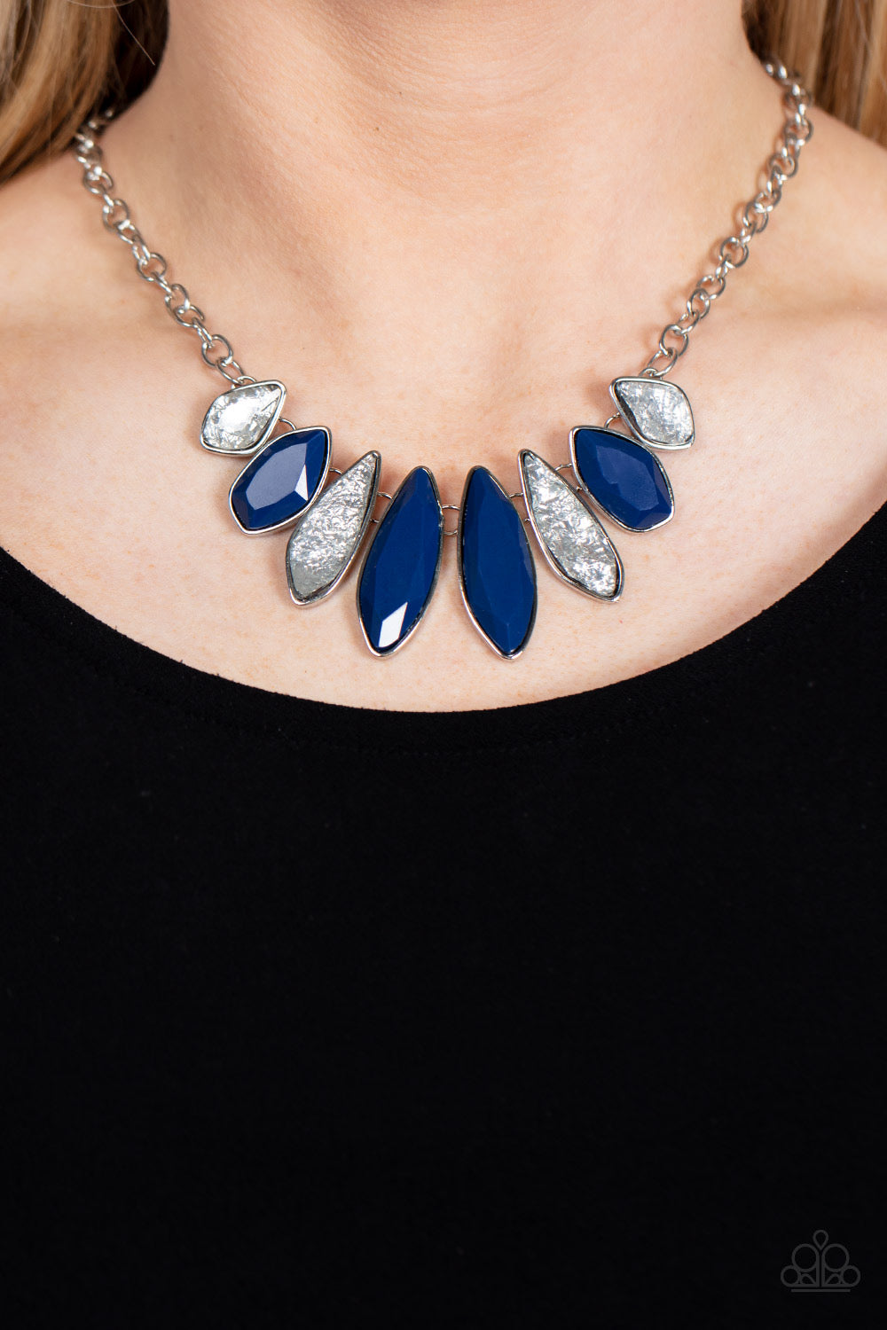 Paparazzi Crystallized Couture - Blue Necklace -Paparazzi Jewelry Images 