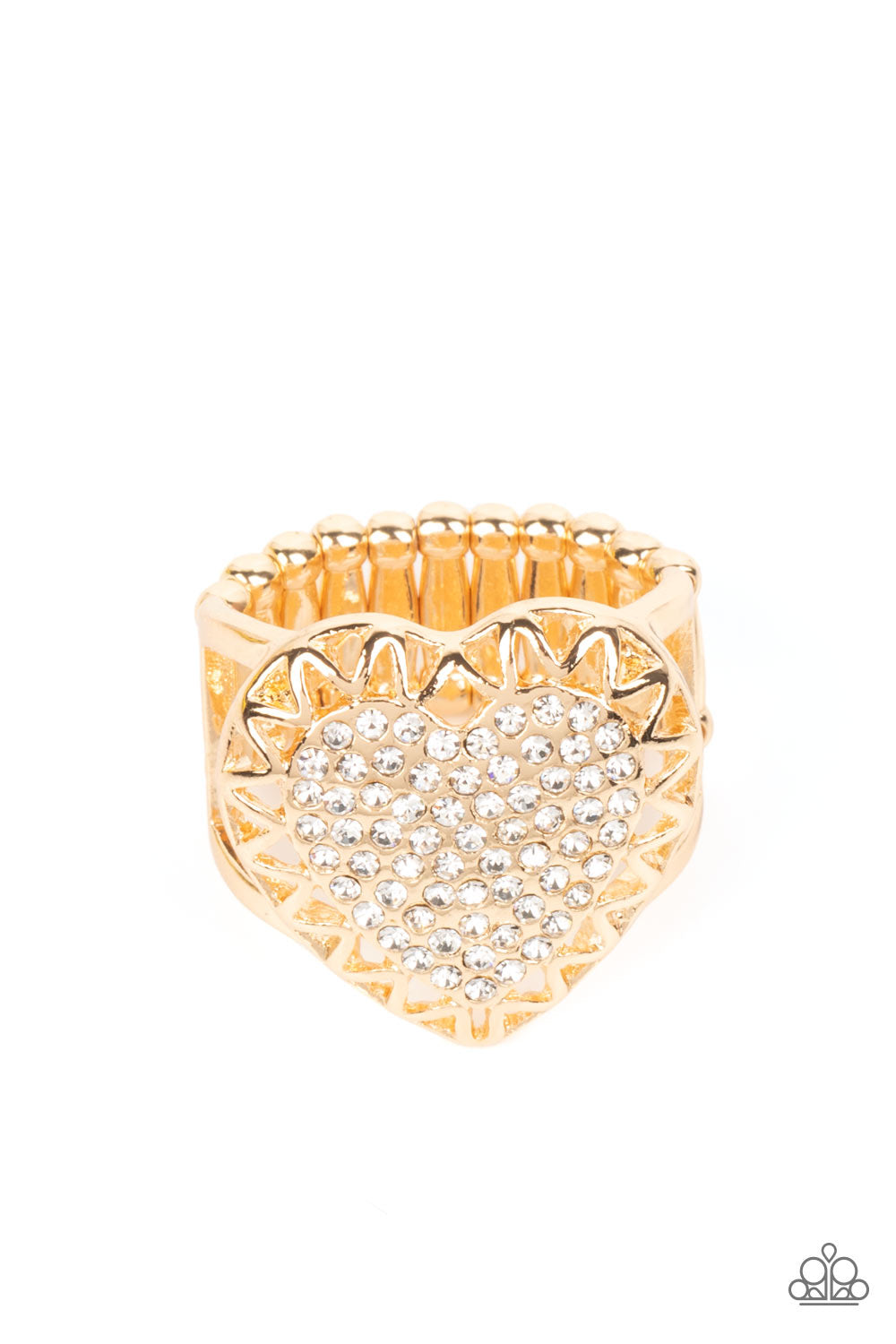 Paparazzi Romantic Escape - Gold Ring   -Paparazzi Jewelry Images