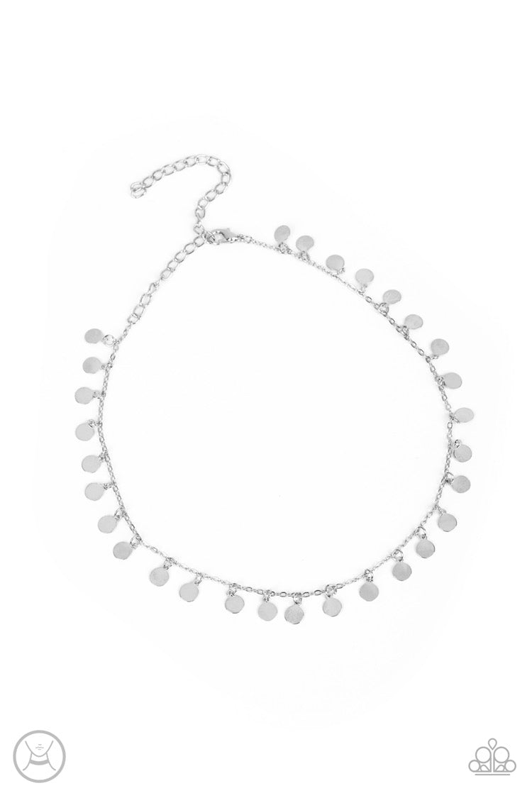 Paparazzi Champagne Catwalk - Silver Choker Necklace   -Paparazzi Jewelry Images 