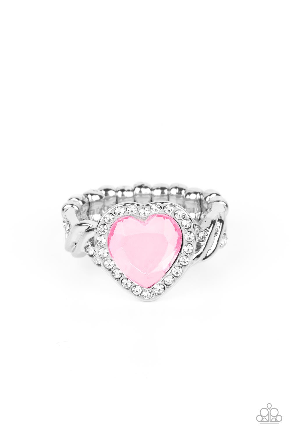 Paparazzi Committed to Cupid - Pink ring-Paparazzi Jewelry Images