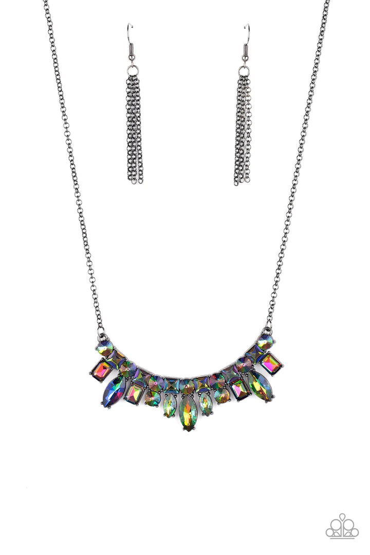 Wish Upon A ROCK STAR - Multi Oil Spill Necklace