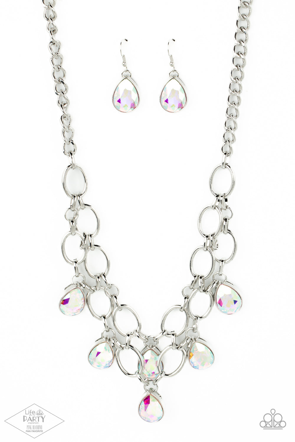 Show-Stopping Shimmer -Multi Necklace-  Life of the Party Pink Diamond Exclusive - A Finishing Touch Jewelry