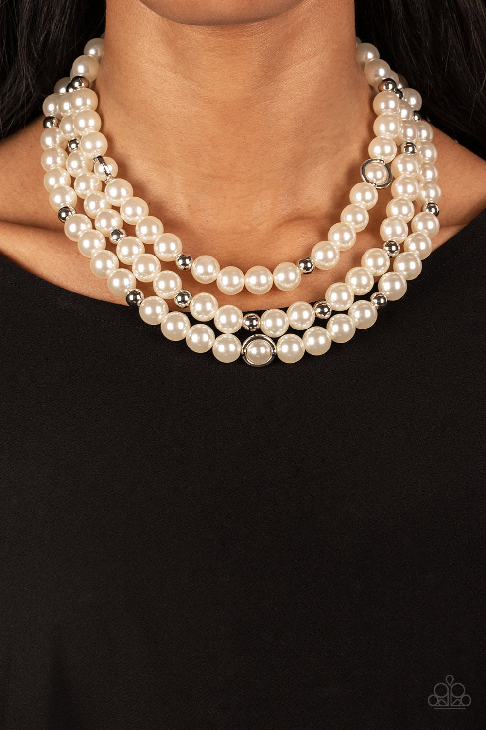 Needs No Introduction - White Necklace - Womens Pearl Necklace Paparazzi jewelry image