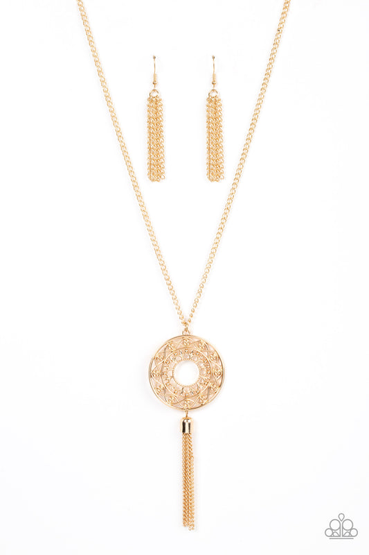 A Finishing Touch Tai Chi Tassel - Gold Necklace
