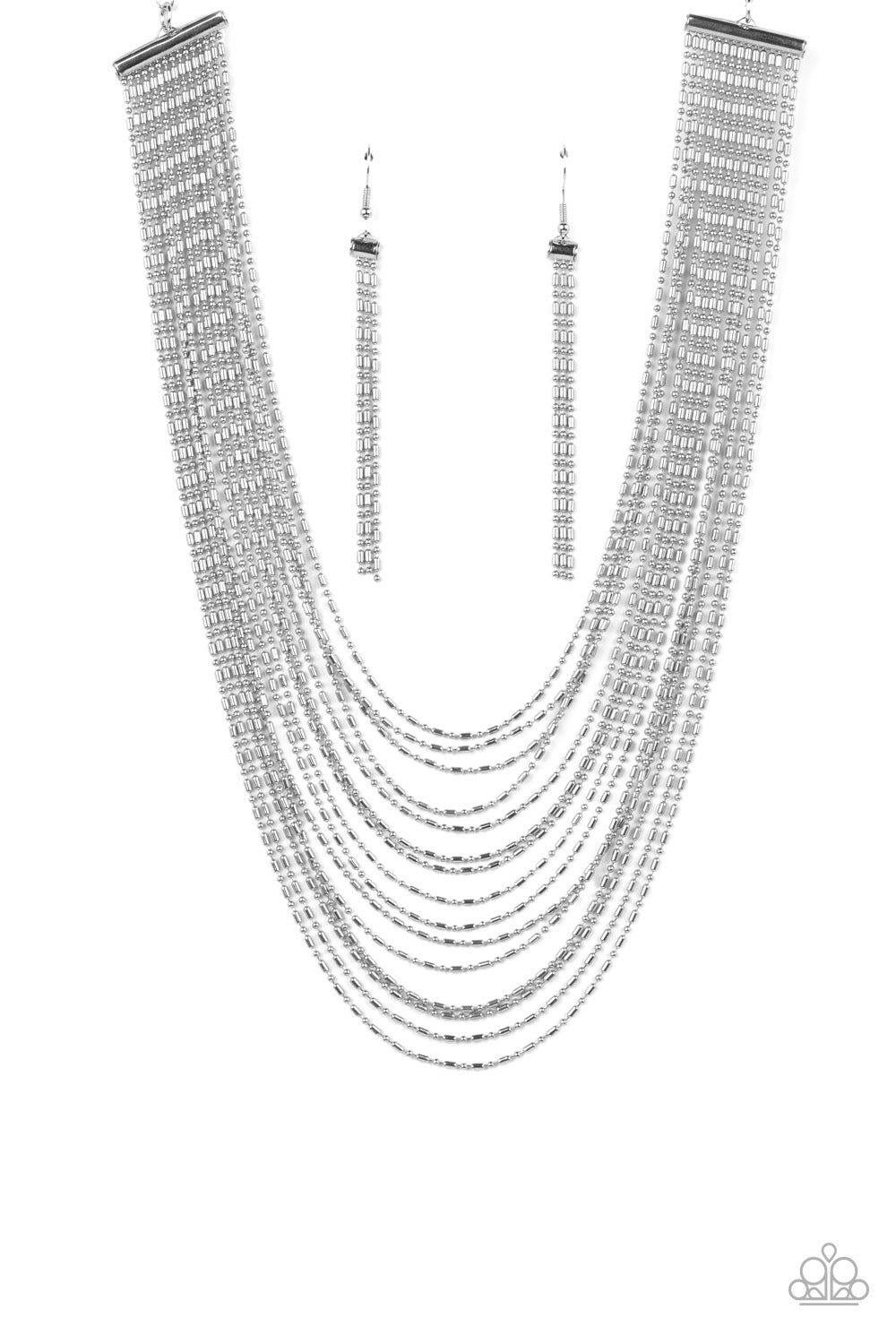 Paparazzi Cascading Chains Silver Necklace A Finishing Touch Jewelry