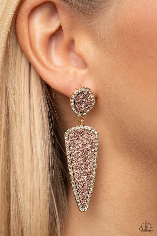 A Finishing Touch Druzy Desire - Gold Earrings