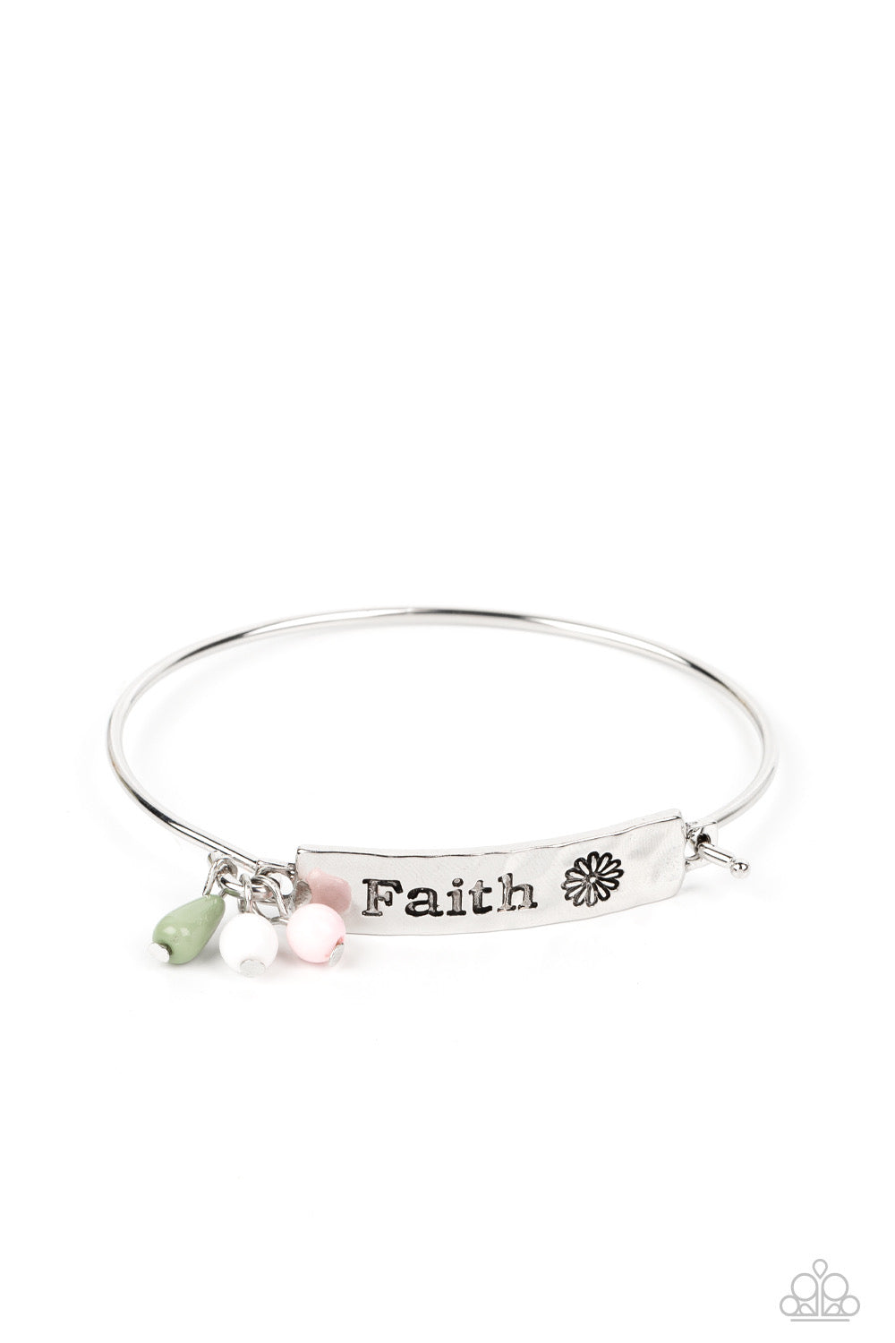 Paparazzi Flirting with Faith - Green Bracelet -Paparazzi Jewelry Images