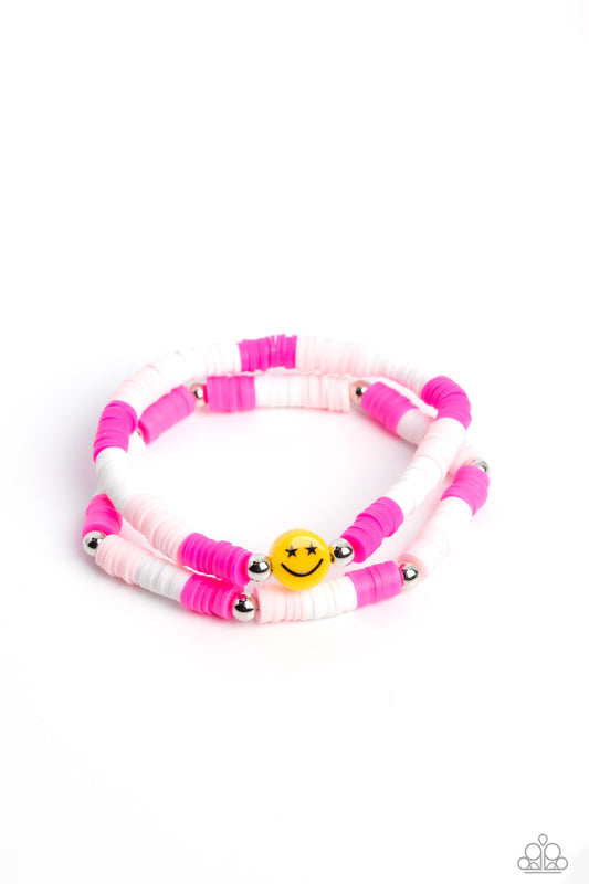 Paparazzi In SMILE - Pink Bracelet 