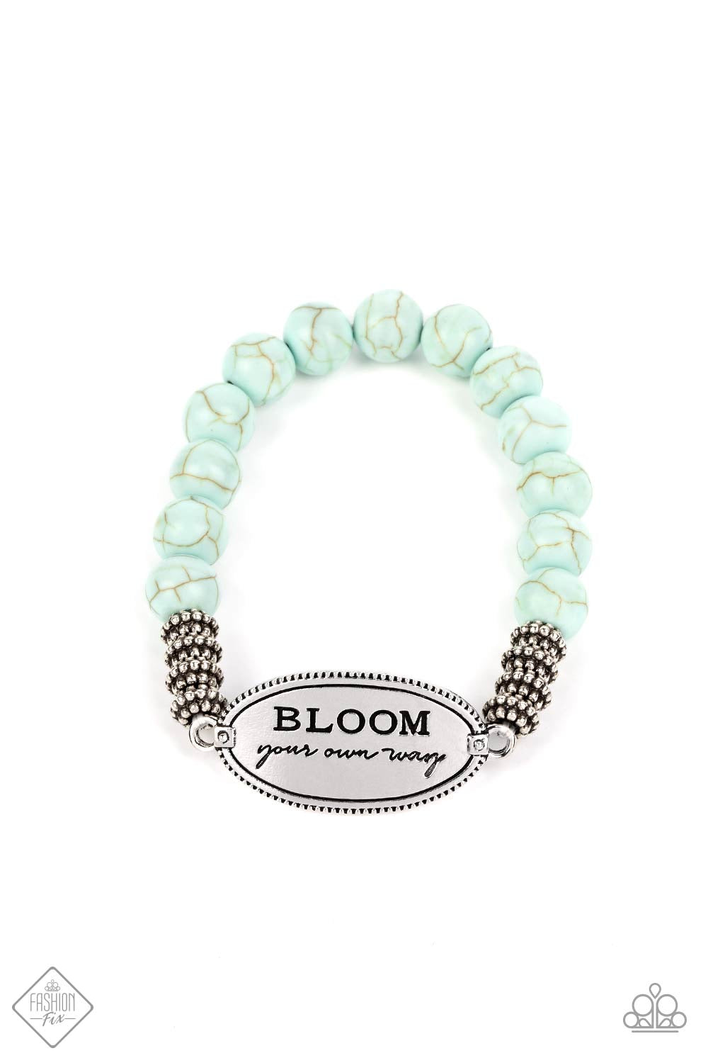 Paparazzi Bedouin Bloom - Blue Bracelet-November 2022 Fashion Fix