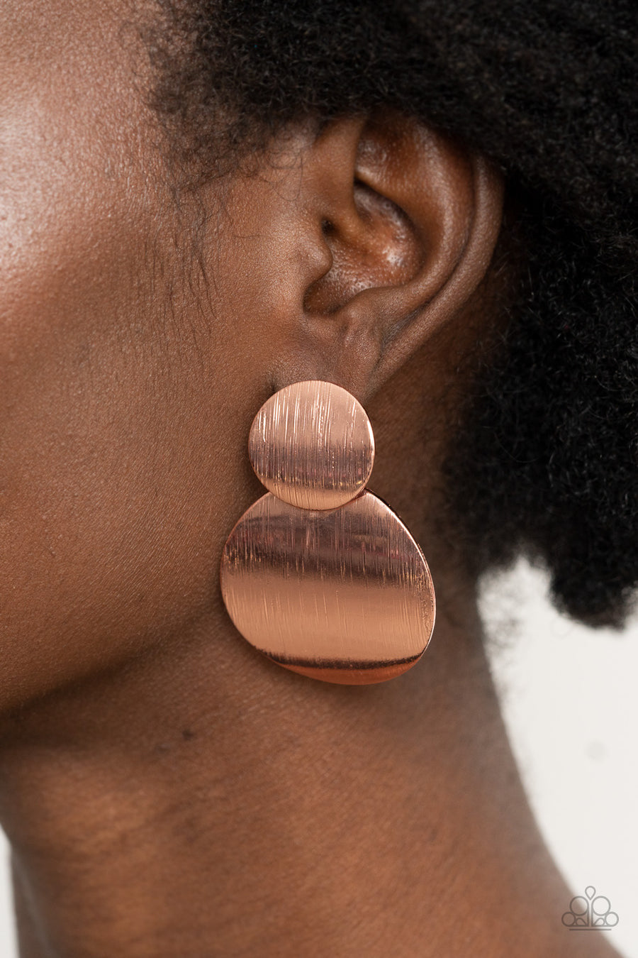 Paparazzi Here Today, GONG Tomorrow - Copper Post Earrings - A Finishing Touch Jewelry
