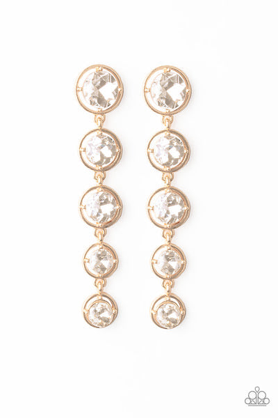 Paparazzi Drippin In Starlight Gold Earrings- Paparazzi Accessories Jewelry 