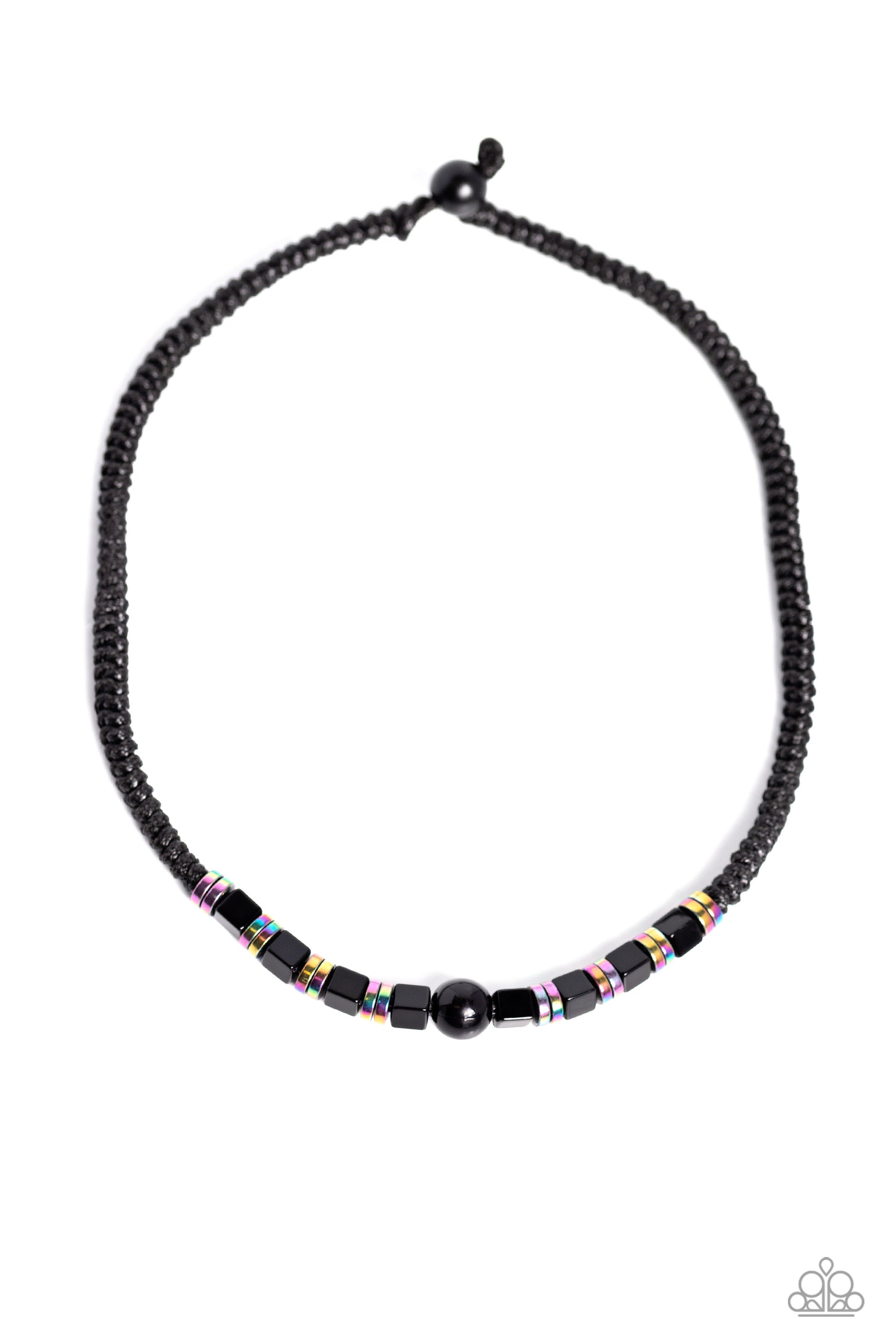 Paparazzi Oil Spill Orbit - Black Necklace 