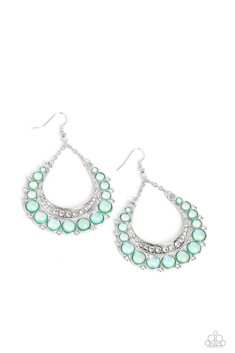 Paparazzi Bubbly Bling - Green Earrings -Paparazzi Jewelry Images 