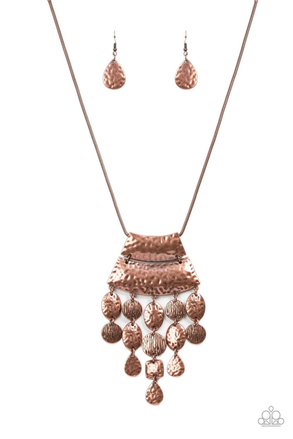Paparazzi Totem Trek - Copper Necklace   -Paparazzi Jewelry Images 